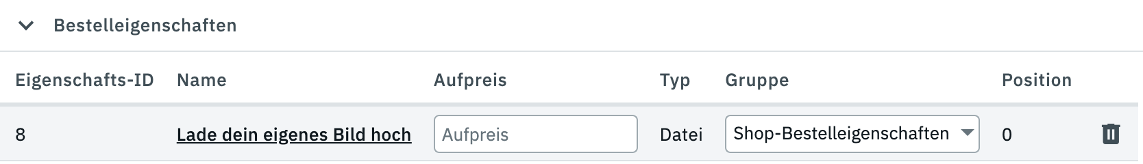 bestelleigenschaft eigenes bild verknuepfung