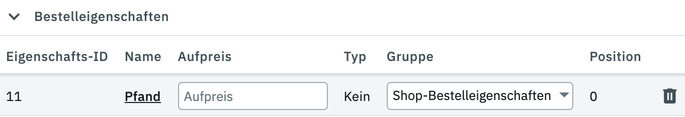 bestelleigenschaft vorausgewählt verpflichtend verknuepfung