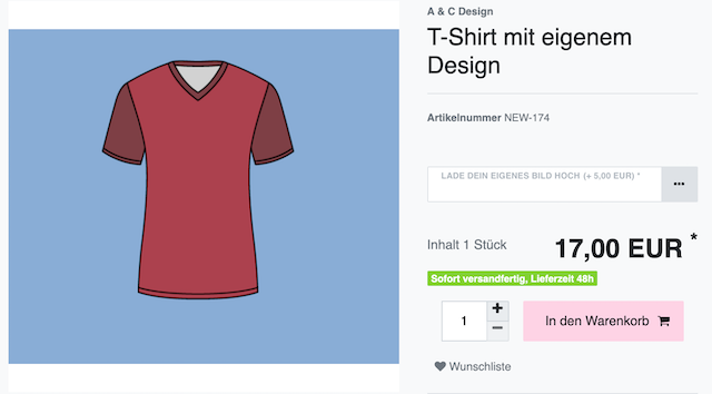 eigenes bild webshop