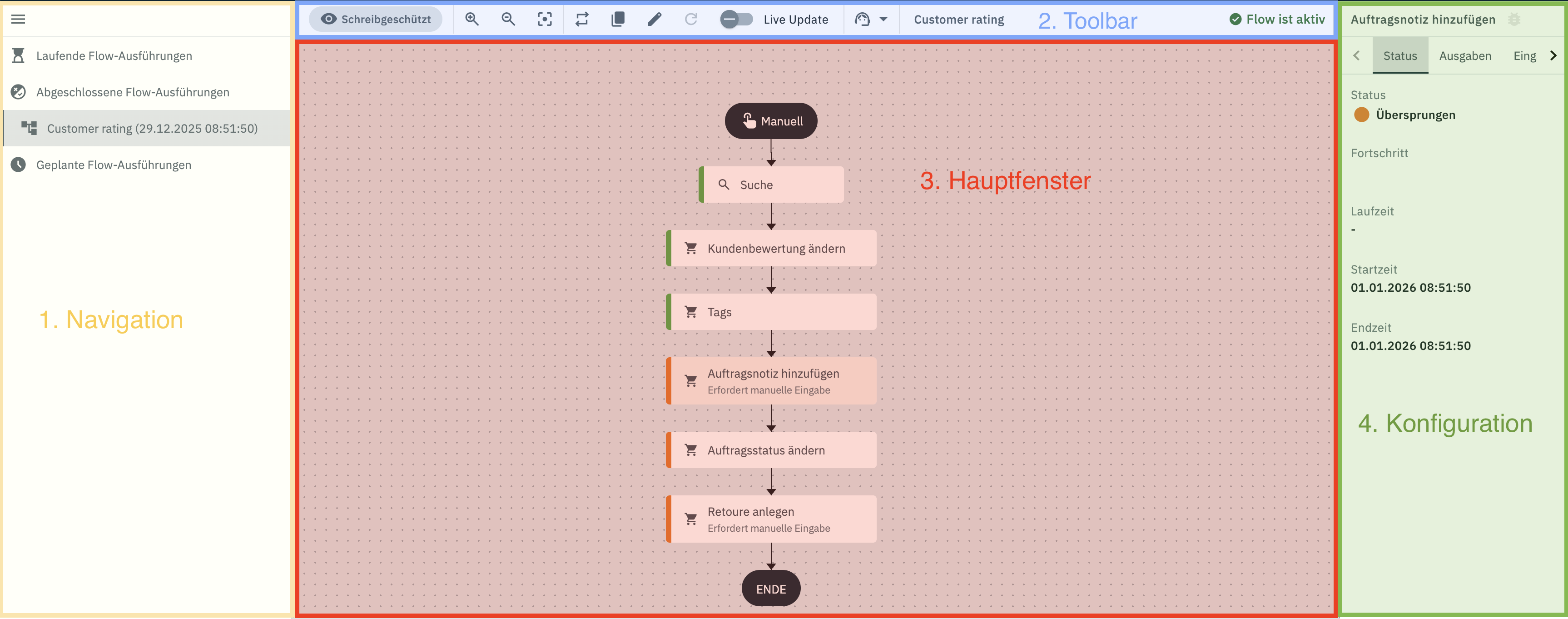 Automatisierung FlowTracker Canvasansicht