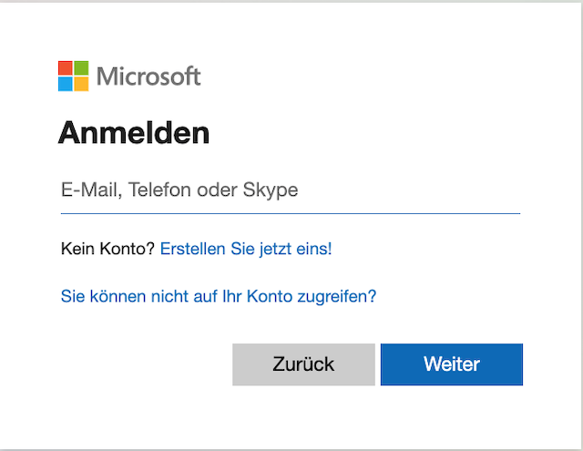 praxisbeispiel office365 login