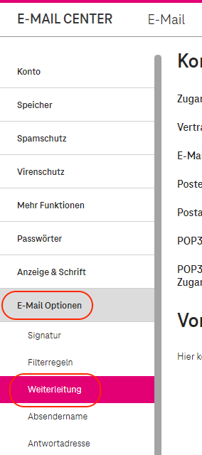 praxisbeispiel t online weiterleitung