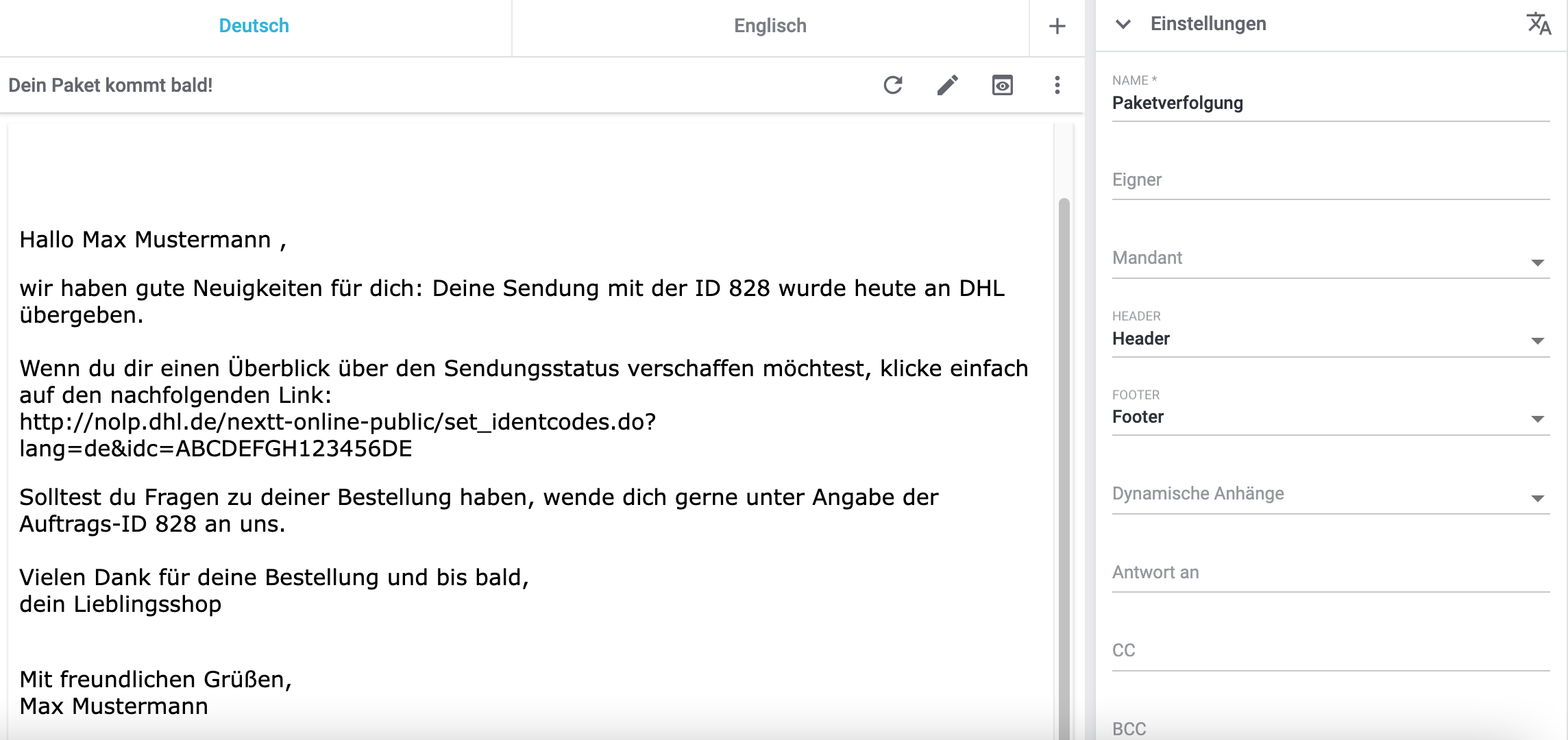 praxisbeispiel vorlage musterdaten
