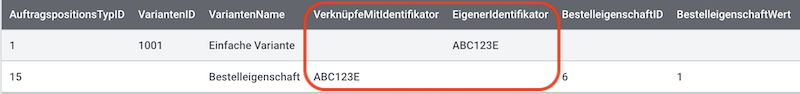 auftrag identifier setzen