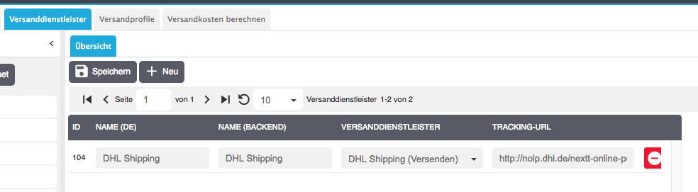 praxisbeispiel dhl shipping versanddienstleister erstellen
