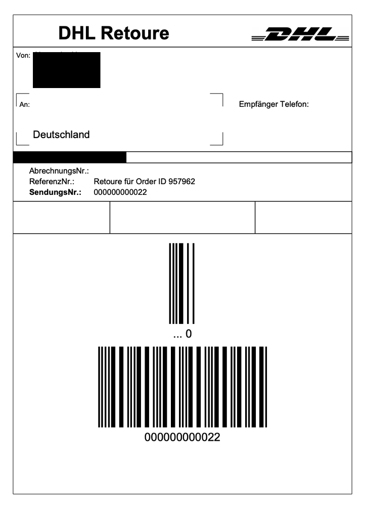 DHL-Retourenetikett