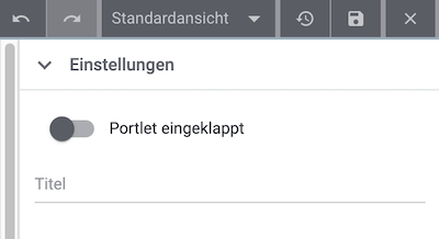 portlet einstellungen