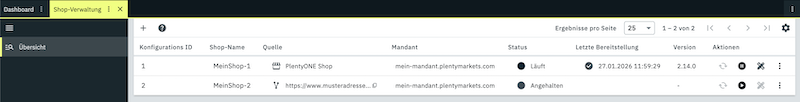 shop overview ui