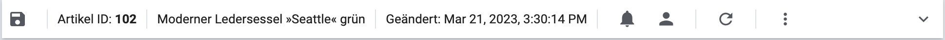 artikel toolbar