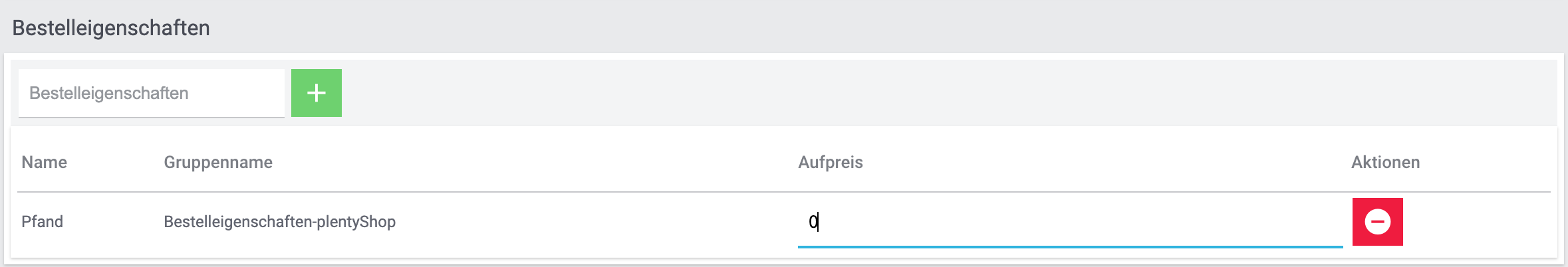 bestelleigenschaft vorausgewählt verpflichtend verknuepfung