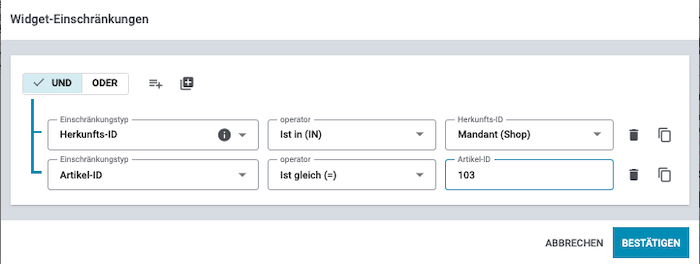 DocBuilder Widget einschraenkungen mit inhalt 700 264