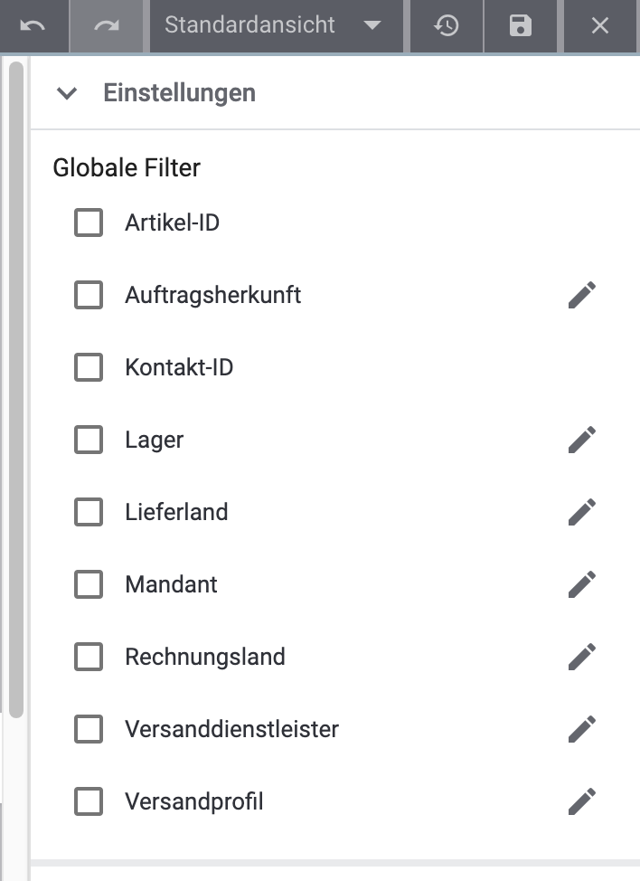 globale filter einstellungen 1