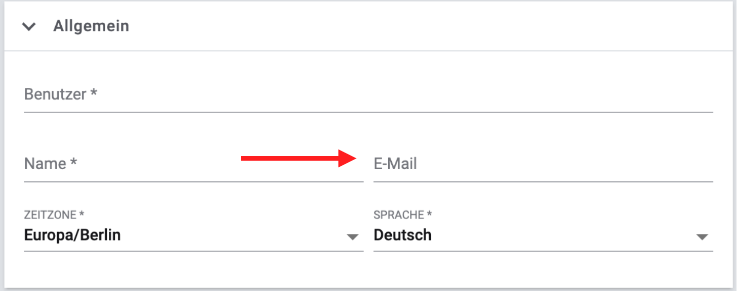 pih user email field