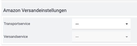 Amazon-Versandeinstellungen