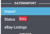 Der Menüeintrag Import.