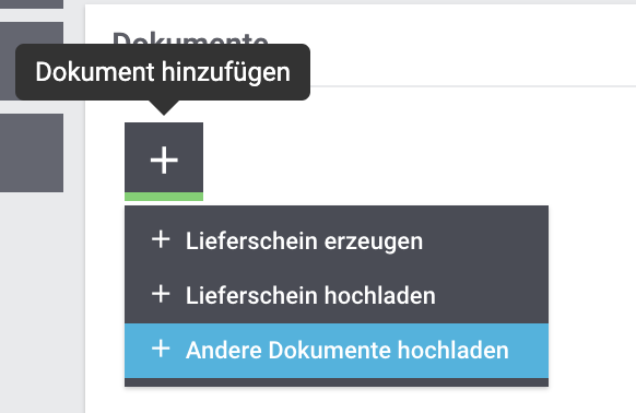 Andere Dokumente hochladen.
