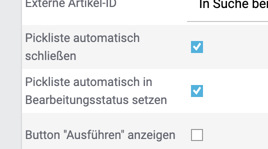 Die neue Option ist direkt unter dem Eintrag Pickliste automatisch schließen zu finden.