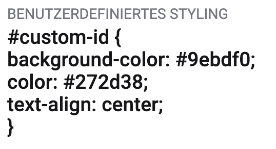 emailbuilder css eigene id