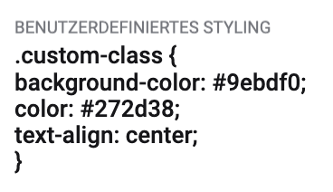 emailbuilder css eigene klasse