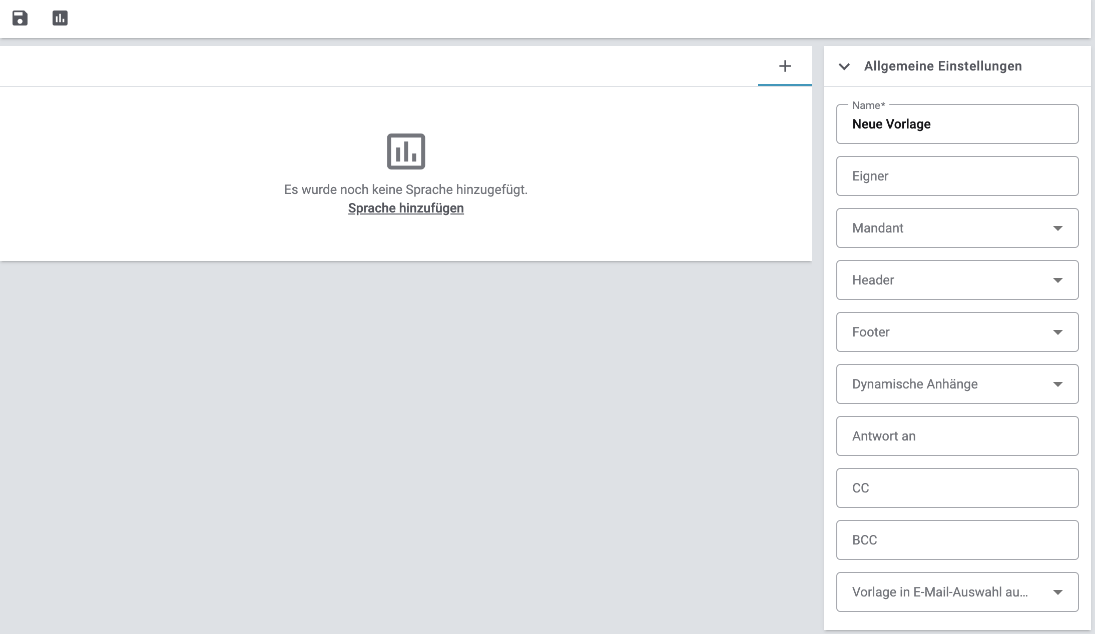 emailbuilder neue vorlage
