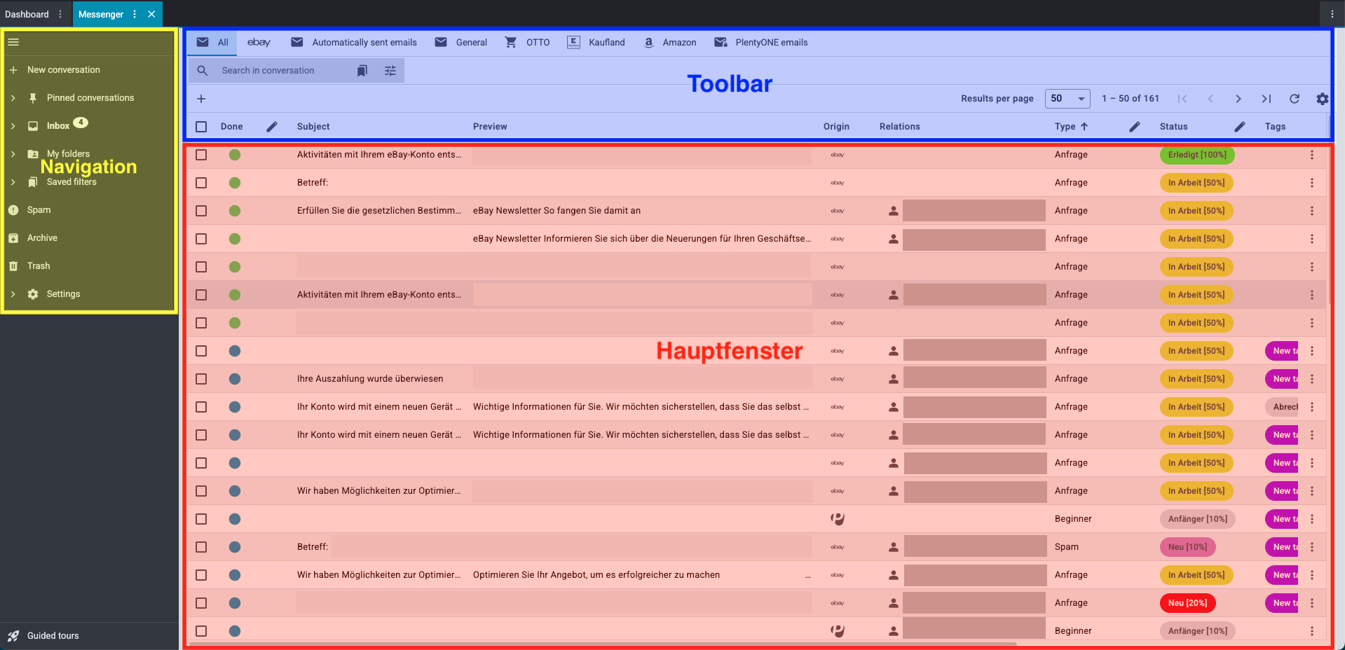 messenger UI de