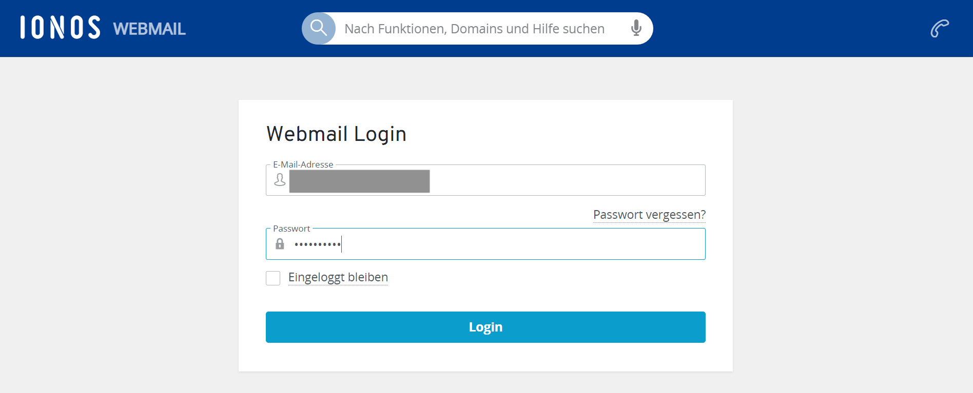 praxisbeispiel ionos login