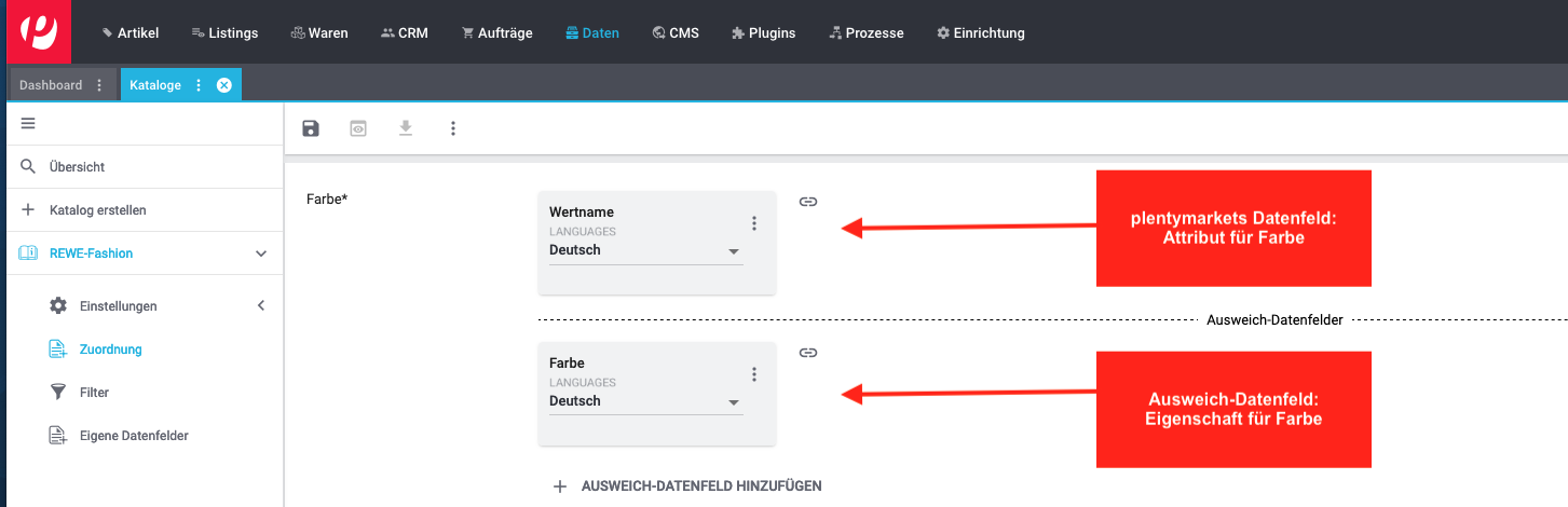 fallback data fields