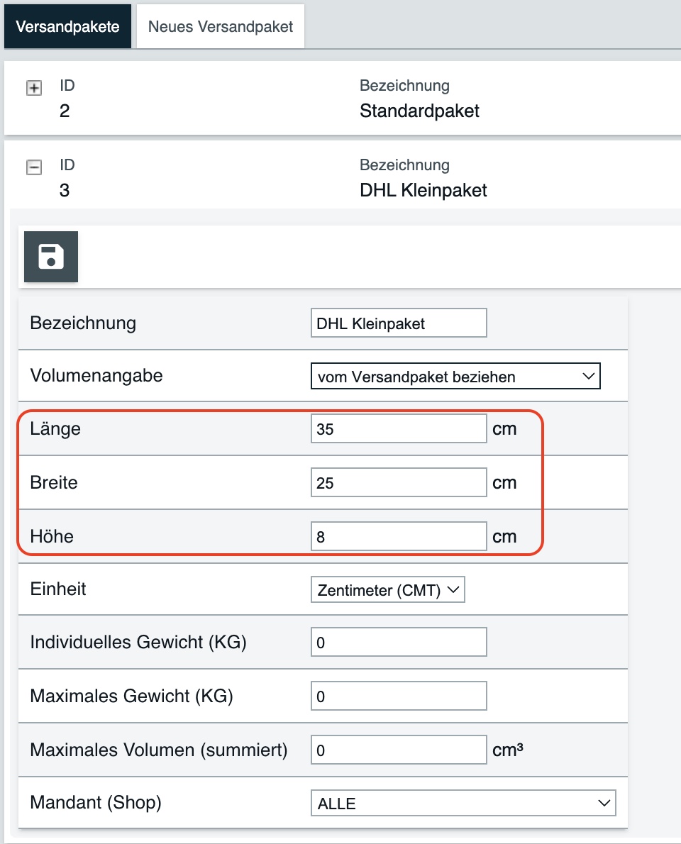 dhl shipping kleinpaket versandpaket masse