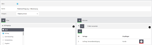 eBay Fulfillment Einstellungen Aktion E Mail versenden