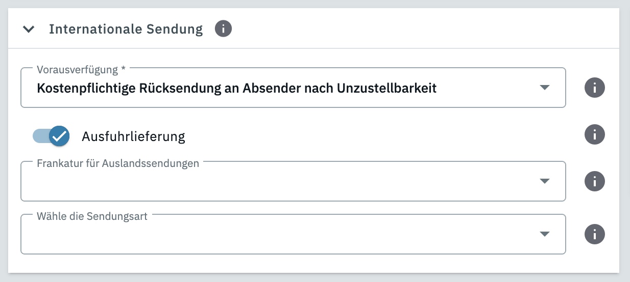 internationale sendung