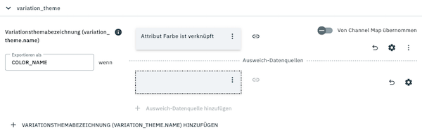 Amazon variation theme single mapped