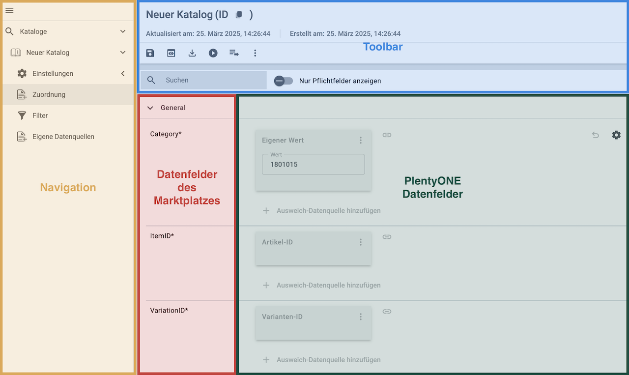 catalogue menu colours