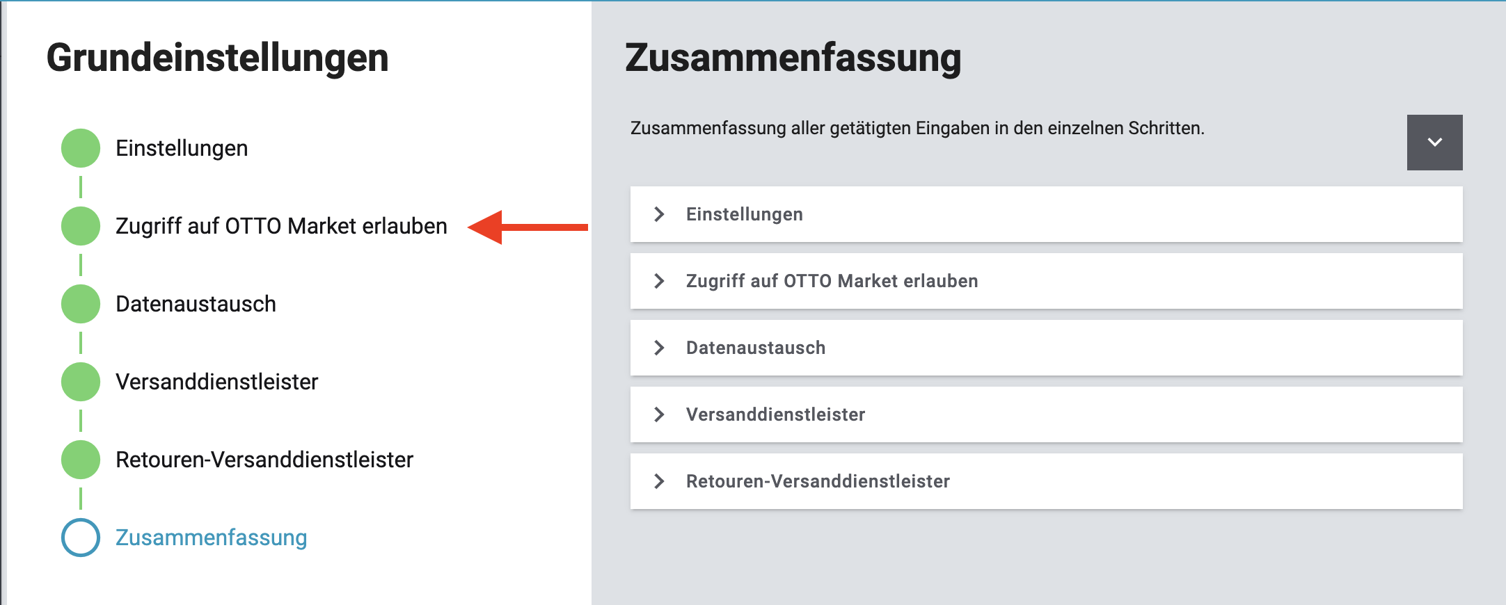 otto oauth assistant selection