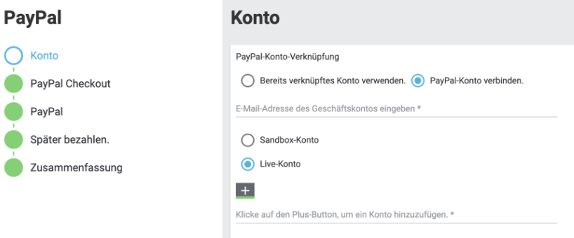 Kontoeinrichtung