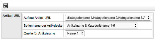 DE Einstell Mandant Stand SEO URL Aufbau