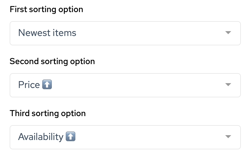 shop recommended sorting