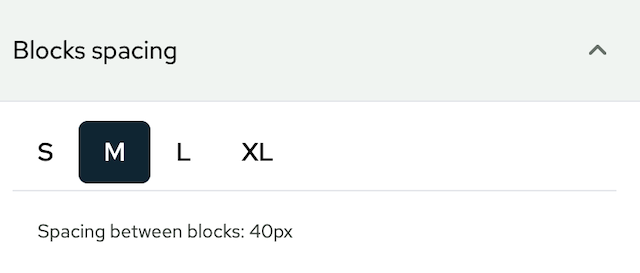 shop spacing settings