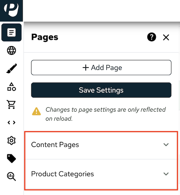 shop select page type