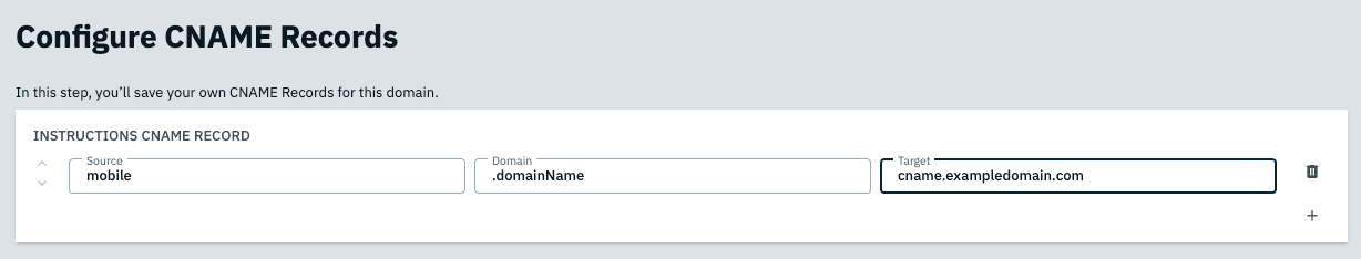 CNAME Configuration