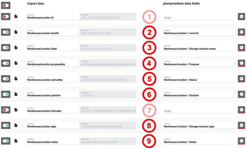 assign data fields