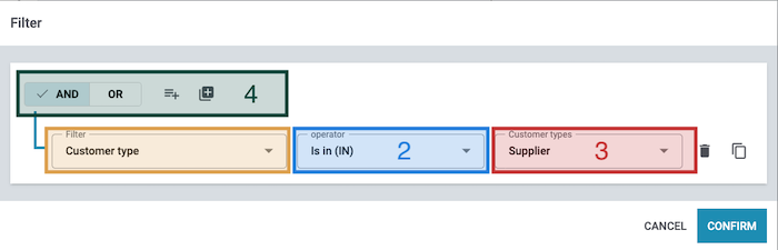 Automation flow control filters window