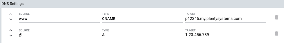 dns settings en
