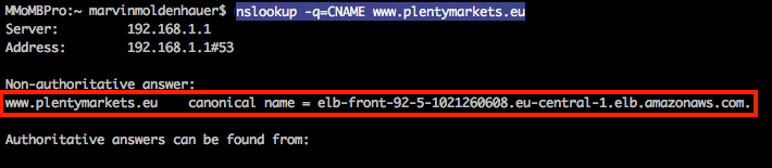 determine CNAME-Record