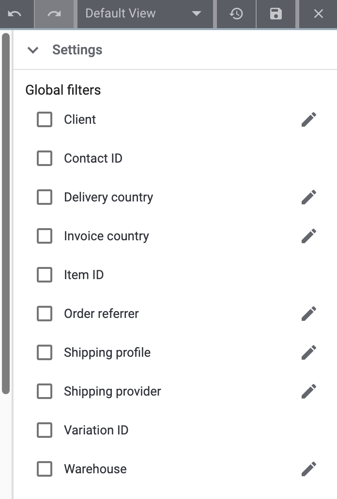global filter settings 1