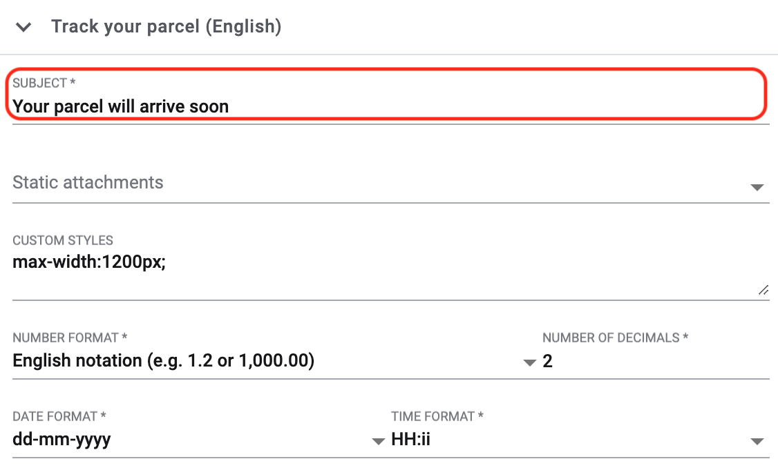 faq adjust subject