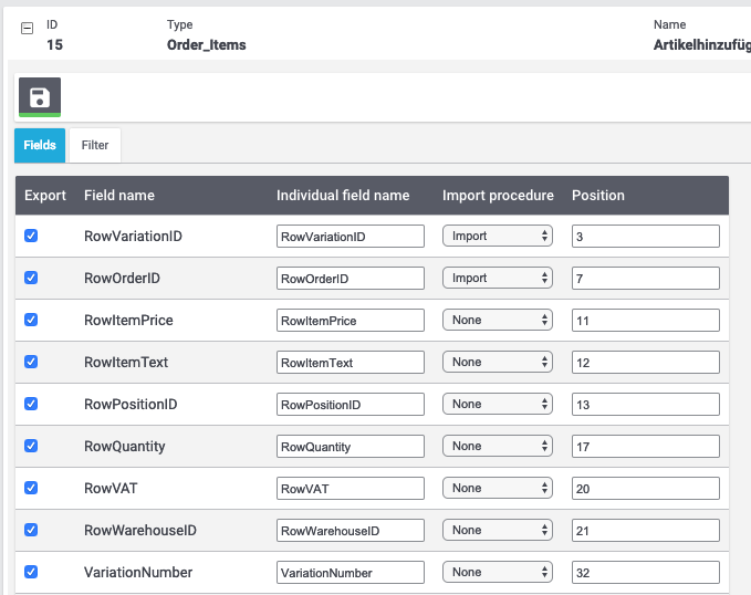 EN elasticsync bp order importdatei
