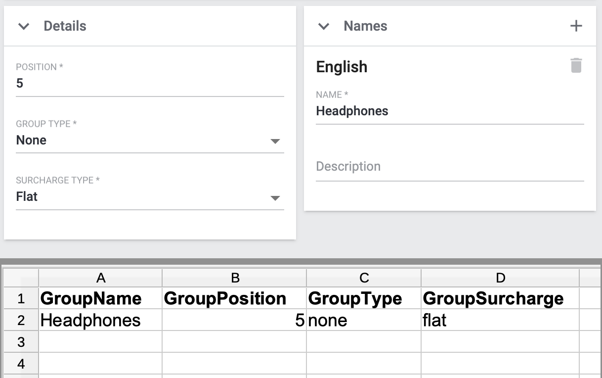 properties import group csv