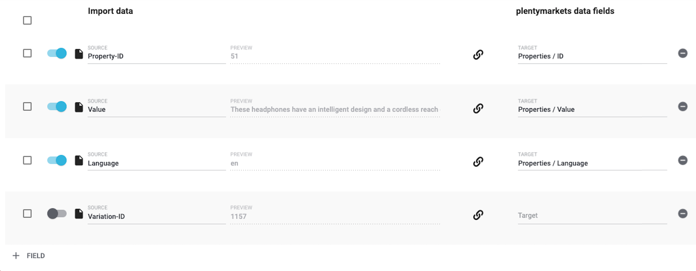 properties import link mapping html