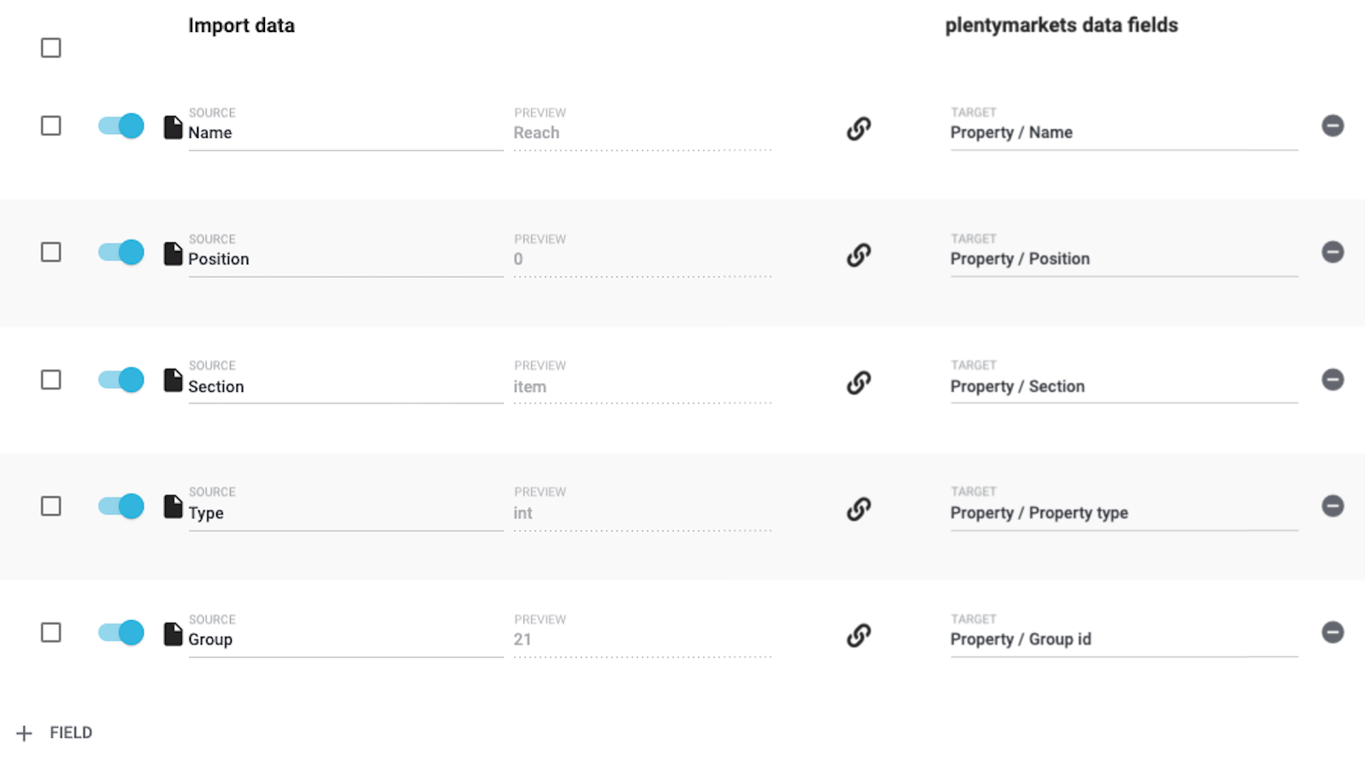 properties import property mapping