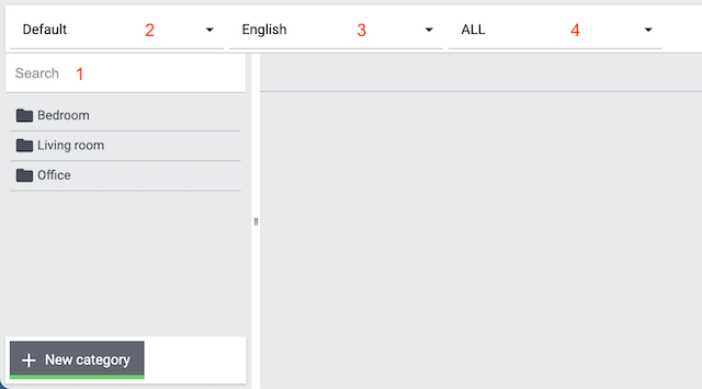 Categories search